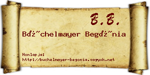 Büchelmayer Begónia névjegykártya